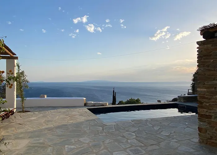 Avra, A Serene Cycladic With Private Pool Overlooking The Aegean Sea 公寓 *