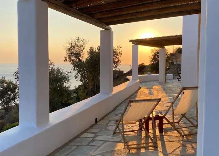 公寓 Avra, A Serene Cycladic With Private Pool Overlooking The Aegean Sea