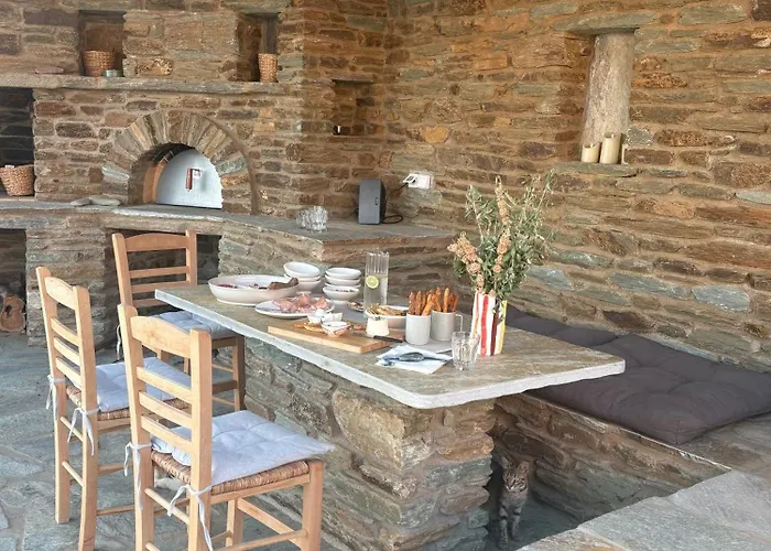 Avra, A Serene Cycladic With Private Pool Overlooking The Aegean Sea 公寓 巴特斯欧